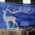 Garden decoration metal iron deer sculpture